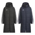 アディダス サッカー フットサル ウェア ジュニア マストハブ 3ST ボア ロングコート ブラック ベンチコート ジャケット (adidas2024FW) KWY19