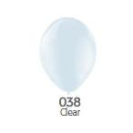 9インチ ゴム風船（balloon)100個入 クリスタル　Ｃｌｅａｒ(クリアー) ベルバルバルーン(ベルギー製) (天然ゴム100％)