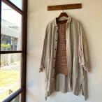 ショッピングprit シャツ prit プリット40/1フレンチリネンドビークロス レギュラーカラーロングビッグシャツ オイスター P80617