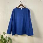 プルオーバー prit プリット 17/1空紡天竺ボートネックワイドプルオーバー ブルー P91612