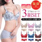 福袋 2026 レディース ブラジャー ショーツ 上下 3組 セット 脇高 ブラ 上下 ブラセット 谷間 盛れる 脇肉 スッキリ 補正 レース 可愛い 返品交換不可