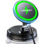 ショッピングコンビ スマホホルダー 車 ワイヤレス充電 マグネット【15W急速充電+真空吸盤の最強コンビ】安定性拔群 車 スマホスタンド【超強磁力】24×N55磁石 M