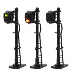 .. коллекция . сообщение номер свет 2 тип света сигнал машина чёрный . металл свет стойка 3 шт. входит .1/150 железная дорога модель здание модель geo лама .. коллекция образование DIY