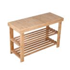KKTONER из дерева обувь подставка вход bench 2 уровень обувь полки вход bench вход мелкие вещи обувь место хранения стул foot табурет натуральный ( природа цвет )