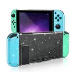 DLseego Nintendo Switch カバー Joy-Con TPUカバー PCケース キラキラ 任天堂専用 着脱簡単 耐衝撃 超薄型 指紋