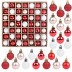 FINGOOO Рождество мяч орнамент tree украшение 49PCS*3CM*5 вид Kirakira Северная Европа способ модный роскошный подарок (3CM,