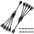 CERRXIAN 2PCS 5V 3PIN ARGB сплиттер кабель 1 на 4 5V 3 булавка * адрес возможность (o вращение имеется )1 женский ~4 женский порт 3PI