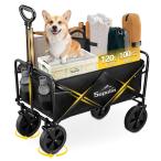 Supulin тележка для багажа [ большая вместимость 120L* выдерживаемая нагрузка 100KG] уличный Wagon передвижная корзинка кемпинг Cart складной широкие шины крепкий легкий 