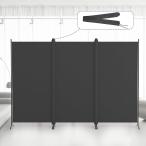 Kokorona パーテーション 間仕切り 3連 カバーストリップ付き 高さ180cm 幅260cm 衝立パーテーション スクリーン 折りたたみ 布タ