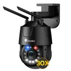 ショッピング防犯カメラ 【3K・500万画素】Ctronics 防犯カメラ 屋外 30倍光学ズーム 夜間150m ナイトカラー50m 全金属製 5GHz/2.4GHz Wi-