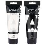 AUREUO акриловая краска titanium белый + лампа черный 120ml камера - парусина, скала, дерево, керамика, ткань для нет . пигмент - картина love .