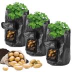  культивирование пакет овощи культивирование сумка 3 шт. комплект 10 галлон посадочная машина PE материалы .. пакет цветочный горшок окно руль имеется сад веранда садоводство растения выращивание овощи культивирование departure 