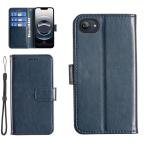 [KSK]iPhone 16E(6.1 дюймовый ) соответствует блокнот type кейс карта ( темно-синий ) iPhone 16e....16E место хранения кожа мобильный покрытие Bank карта на данный момент 