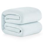 Hansleep одеяло одиночный летний покрывало 100x140cm ice blue микроволокно мягко ощущение фланель ... электростатический .