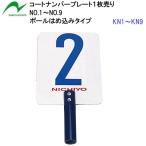 ニチヨー (KN1-KN9) ゲートボール コートナンバープレート 番号単体1点 (M)