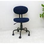 コンパクト オフィスチェア キャスター付 椅子 座面高 48〜58cm ファブリック 張り ブルー 色 回転昇降 チェア AZ-109CBL