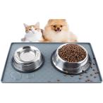 ペット 食事マット 猫 食事マット 犬 食事マット シリコン製 ペットマット 給餌マット 猫砂マット トイレトレーマット 滑り止め 溢れ止め 撥水 防
