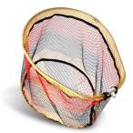 JINKING タモ網 ラバーネット アルミオーバルフレーム 折りたたみ玉枠 釣りネット ランディングネット 大型たも網 スペアネット 替え網 磯替網