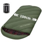 KingCamp 寝袋 シュラフ フランネル生地 冬用 オールシーズン 封筒型 大きいサイズ 幅100cm 2.1KG コンパクト防水 洗える sle