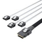 10Gtek Mini SAS 6G внутри часть 36Pin(SFF-8087) мужской to 4x SATA 7Pin женский вентилятор наружный кабель, 0.8
