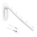 Sumnacon 折り畳み 壁掛けハンガーラック ウォールハンガー 壁掛けフック 5連 ステンレス 180度 角度調整可能 省スペース トイレ キッチ