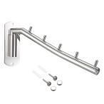 Sumnacon 折り畳み 壁掛けハンガーラック ウォールハンガー 壁掛けフック 5連 ステンレス 180度 角度調整可能 省スペース トイレ キッチ