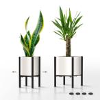 Lewondr フラワースタンド 花台 植木鉢置きスタンド 100kg荷重対応 内幅23cm?35cm調節可能 アイアン製 安定 園芸ラック インテリ