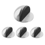 4PCS сам склейка дверной стопор нержавеющая сталь сталь, крепление половина moon купол дверной стопор, wall протектор имеется полировка овальный звукоизоляция дверь Stop, дом 