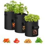 Kailund нетканый материал pot 10 галлон нетканый материал посадочная машина 3 шт. комплект фетр посадочная машина цветочный горшок большой культивирование пакет толстый большая вместимость держать рука имеется "дышит" .