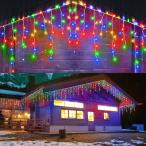 ショッピングイルミネーション cshare LED イルミネーションライト 200LED ストリングライト つららライト ベランダ ライト アイシクルライト 8点灯パターン 記憶メ