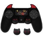PlayVital ps4 контроллер соответствует для симпатичный демон стиль силикон покрытие Sam рукоятка . стикер наклейка приложен ps4 Slim контроллер соответствует 