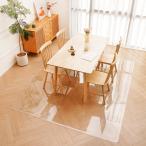 ダイニングマット 床保護マット 透明 椅子 チェア マット 200*250cm 厚さ1.5mm 特大サイズ PVC 保護シート カーペットプロテクター