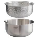 Korekaou миска The ru комплект 304 нержавеющая сталь сталь корзина миска комплект 2L емкость шкала . имеется Ф20×10cm осушение дыра. диаметр. примерно 2mm The ru..