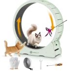 MIWOOYY кошка колесо большой кошка беличье колесо 100cm - закрытый кошка для зеленый натуральное дерево. кошка салон Runner, блокировка . самый маленький ограничение. щель проект . оборудован безопасность кошка Ran ni