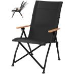 ショッピングリクライニング Join Nature アウトドアチェア｜3段階リクライニング式 キャンプ椅子 ハイバック設計｜折りたたみ椅子 耐荷重150kg対応｜コンパクト軽量