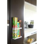 マグネットラップホルダー タワー 山崎実業 おしゃれ シンプル 高見え 便利 キッチン 台所 整理 整頓 アタッチメント 拡張 磁石 収納