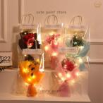 ショッピングわけ有 【値下げ】ソープフラワー 花束 LED ライト付き バラ ひまわり 向日葵 薔薇 造花 花