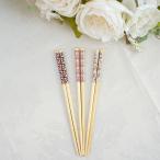 バラのお箸 ローズ 1膳 薔薇柄 エレガント ロマンチック 花柄 洋風 木製