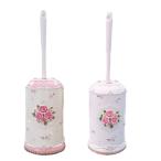 トイレブラシホルダー パウダーローズ ローズ レース 薔薇 かわいい トイレ掃除