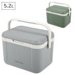 クーラーボックス 5 小型 グレー グリーン 容量 5.2L 保冷 キャンプ バーベキュー 保冷バッグ 食品 コンパクト 防災 おしゃれ キャプテンスタッグ 同梱不可