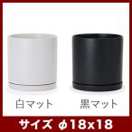 植木鉢 陶器鉢 ルッカ CR1 白黒マット M 7号