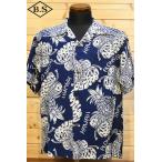 サンサーフ SUN SURF アロハシャツ SS39015  RAYON HAWAIIAN SHIRT “THE PINEAPPLE ISLANDS” NAVY