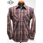 デラックスウエア DELUXEWARE 長袖シャツ HV-55 JAPAN ANTIQUE COLOR NAVY.PURPLE