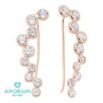 ショッピングイヤーカフ イヤーカフ ピアス 両耳 レディース ブランド イヤークライマー 個性的 シルバー925 ジルコニア AMORIUM 女性 彼女 ギフト プレゼント バースデープレゼント