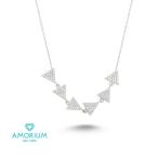 ネックレス レディース シンプル ブランド 三角 トライアングル アクセサリー アローネックレス 矢印 AMORIUM おしゃれ プレゼント 女性 母の日ギフト 花以外