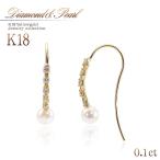 Yahoo! Yahoo!ショッピング(ヤフー ショッピング)18金ピアス フック ダイヤモンド アコヤ真珠 ピアス 18k ジュエリー プレゼント アクセサリー フックピアス あこや真珠 パール 彼女 妻 バースデープレゼント