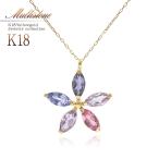 18金ネックレスレディースフラワーイエローゴールド18KK18プレゼントア...