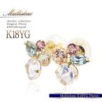 ピアス 18金 レディース 18k ビジュー 可愛い プレゼント ゴールド トルマリン トパーズ ブルームーンストーン 誕生日 妻 彼女 20代 30代 バースデープレゼント