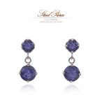 アイオライトピアスプラチナ揺れるレディースかわいい小ぶりおしゃれPt900...