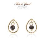 Yahoo! Yahoo!ショッピング(ヤフー ショッピング)ピアス レディース 揺れる 小さめ 10K イエローゴールド ブラックスピネル 天然石 K10 10金 誕生日 プレゼント 女性 雫 8月誕生石 黒 クリスマスプレゼント